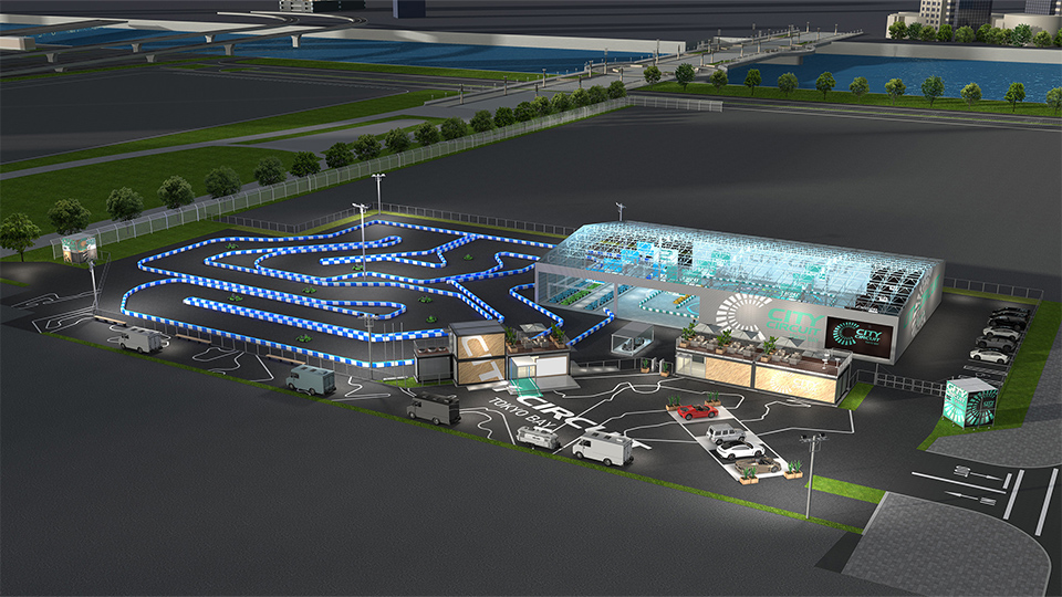 「シティサーキットTOKYO BAY」2023年10月に臨海副都心エリアにオープンするEVモビリティを中心とした総合エンタメ施設