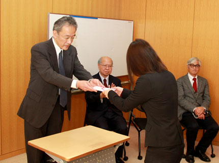 東京工科大学同窓会奨学金授与式