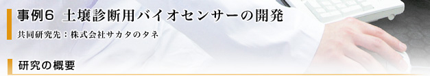 土壌診断用バイオセンサーの開発