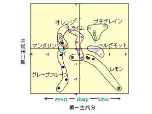 柑橘系ニオイマップ